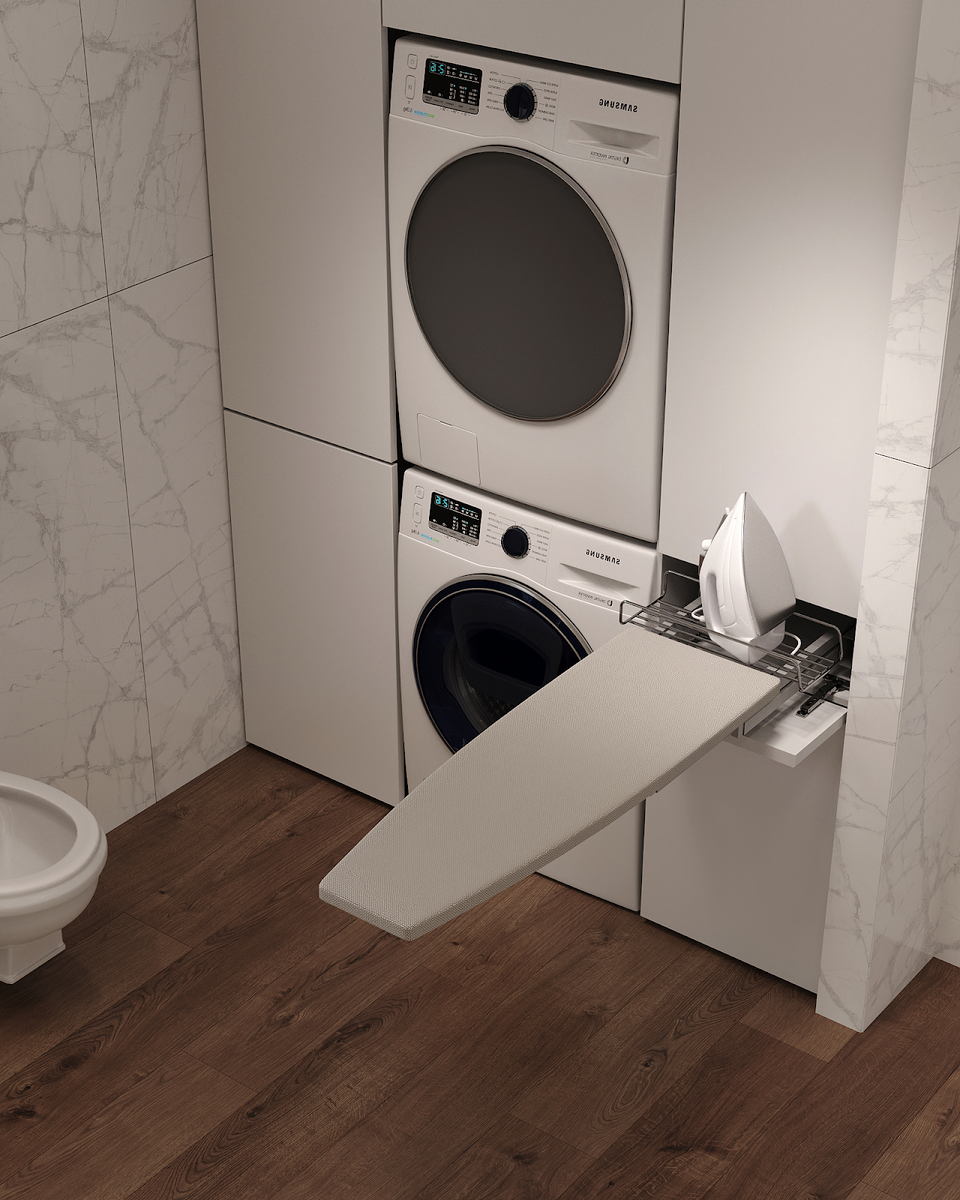 Проект ARTHOUSE: использование встроенной мебели в ванной комнате