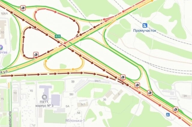    Пермяки считают, что виной ДТП послужил гололёд. Фото: Яндекс карты