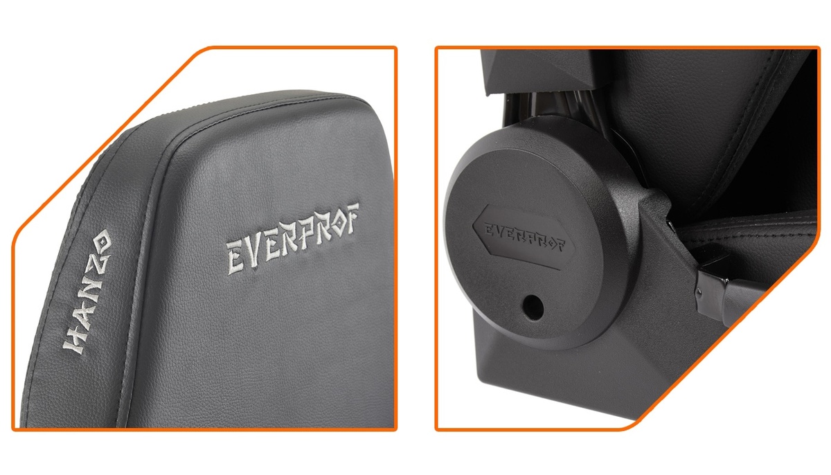 Чёрная обивка из экокожи придаёт модели солидный и универсальный вид, гармонично вписываясь как в игровую зону, так и в современный офис. Элементы брендированияподчёркивают уникальность и премиальность кресла.