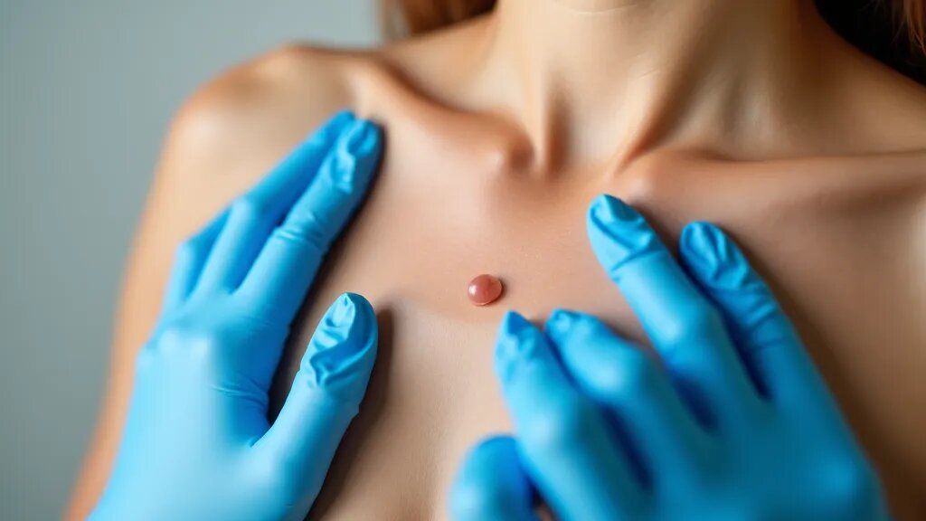 Большая родинка подлежит удалению 