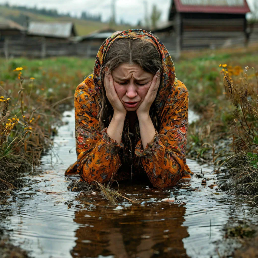 Деревенская женщина винит всех вокруг, что так случилось...