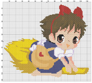 Размер 131 на 112 стежков, цветов 17