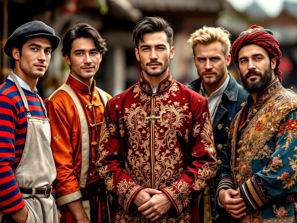 Различные жители Евразии, потомки IJK. Mistral AI