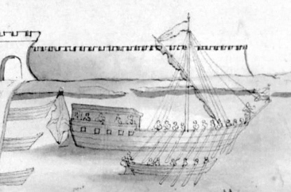 Струг «Москворецкий» — плоскодонное парусно-гребное судно, размеры — 42,7 м, 6,7 м, 18 весел на борту. В 1722 году император Петр I совершил на 18-весельном струге поездку по маршруту Москва — Нижний Новгород — Казань — Астрахань и обратно.