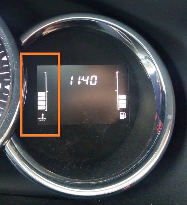 Шкала температуры ОЖ в панели приборов некоторых авто.