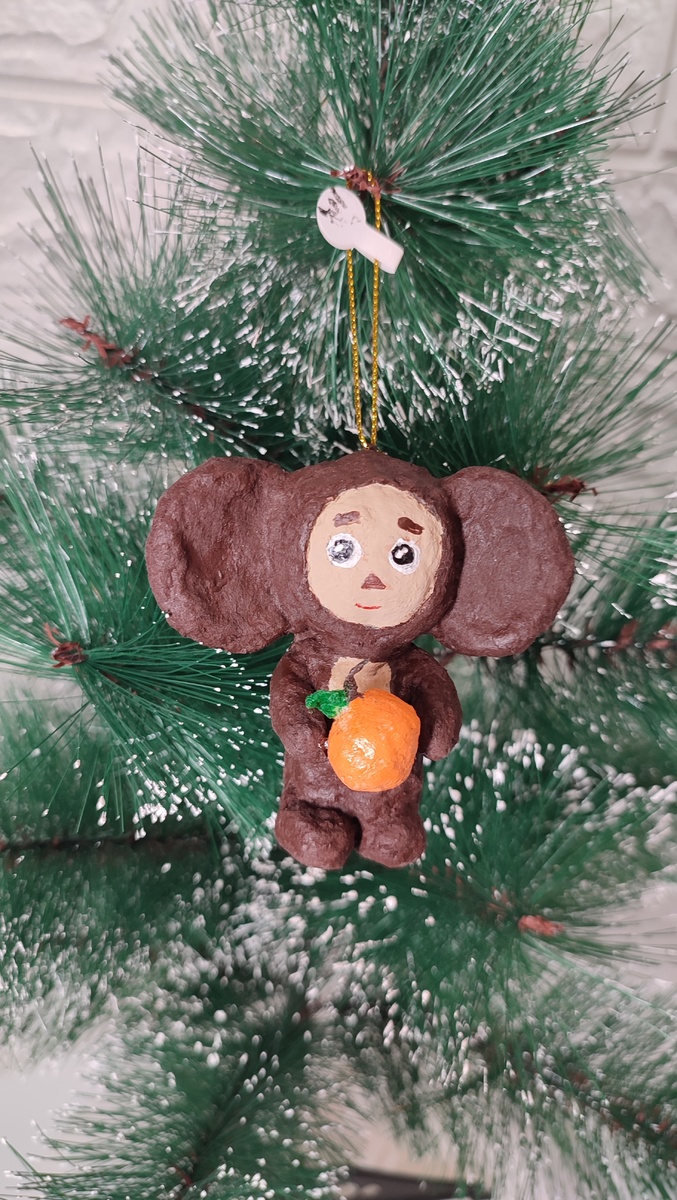 Чебурашка с апельсином. ©Рукотворчество КЕА. DOES КЕА