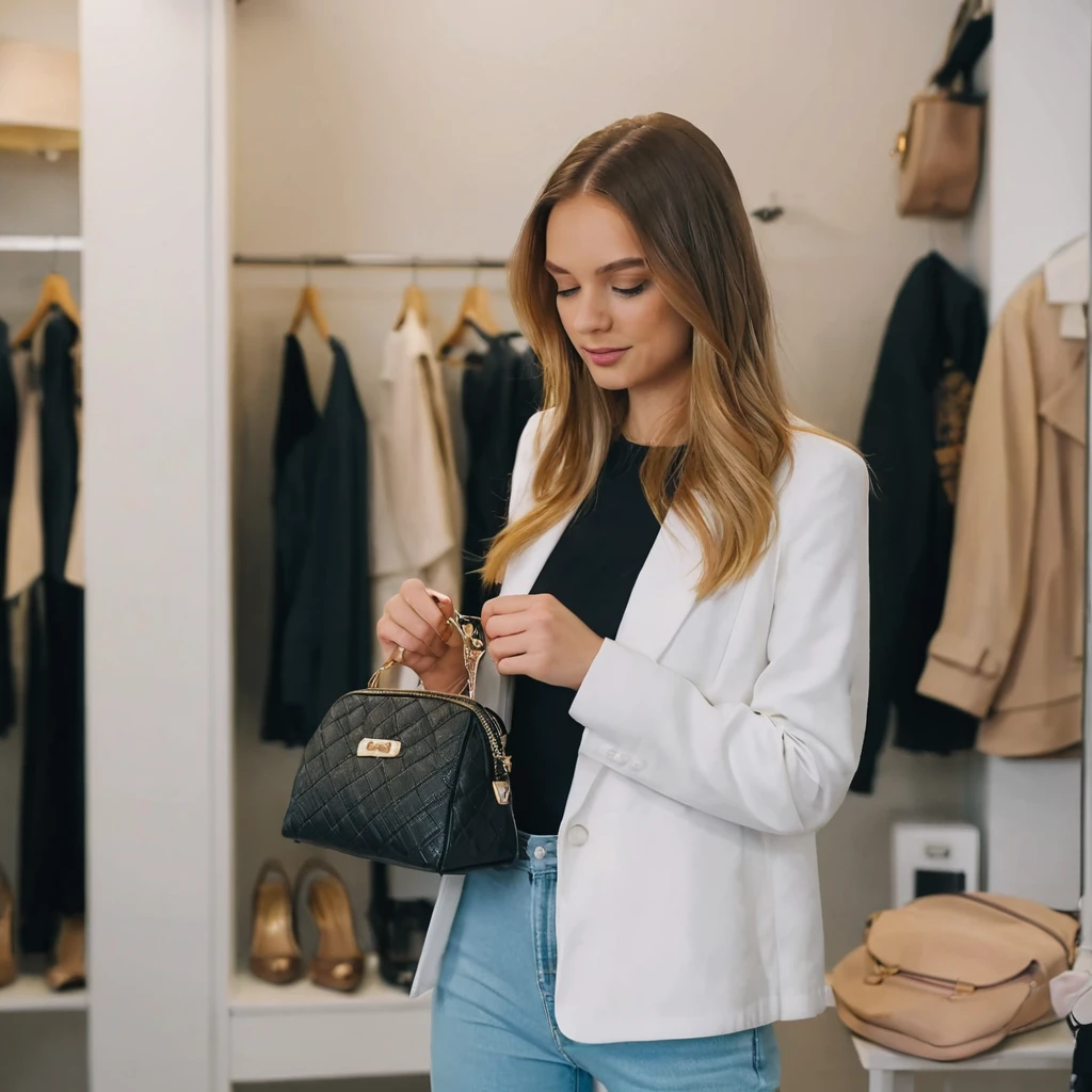 Девушка в гардеробной