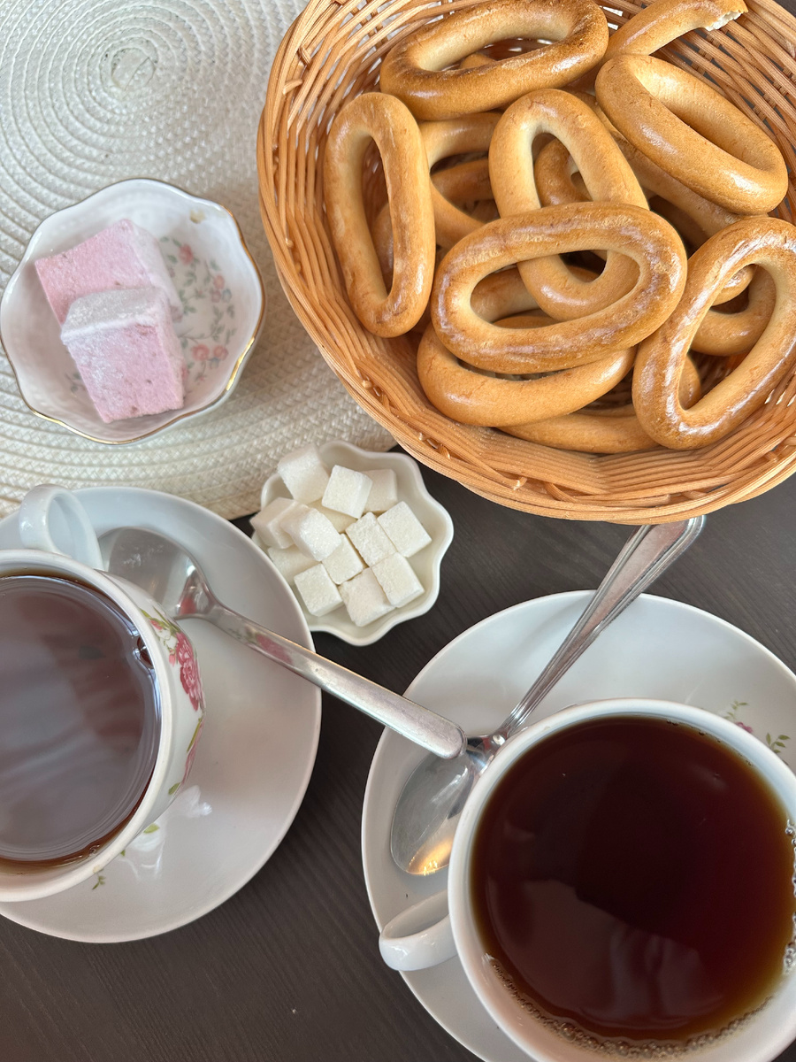 Чаепитие во время «Трактирных историй». Фото: Кристина Дегтярева 