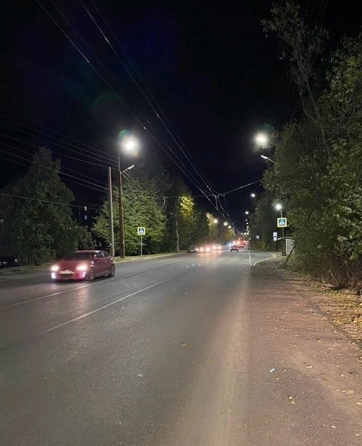    Фонари на улице Репникова. Фото: Администрация Петрозаводского городского округа / ВК