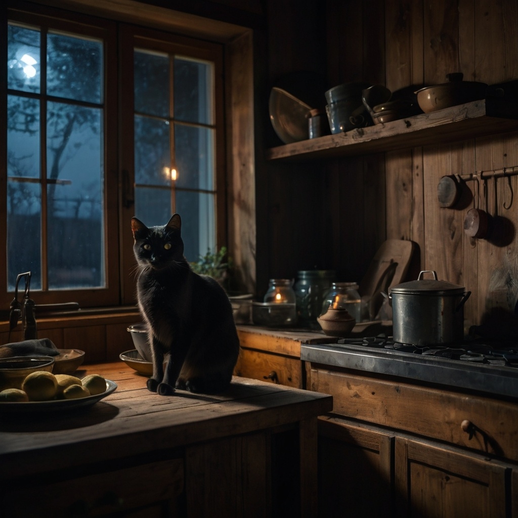 Мотя первым решил выяснить, кто ночью ходит по дому.