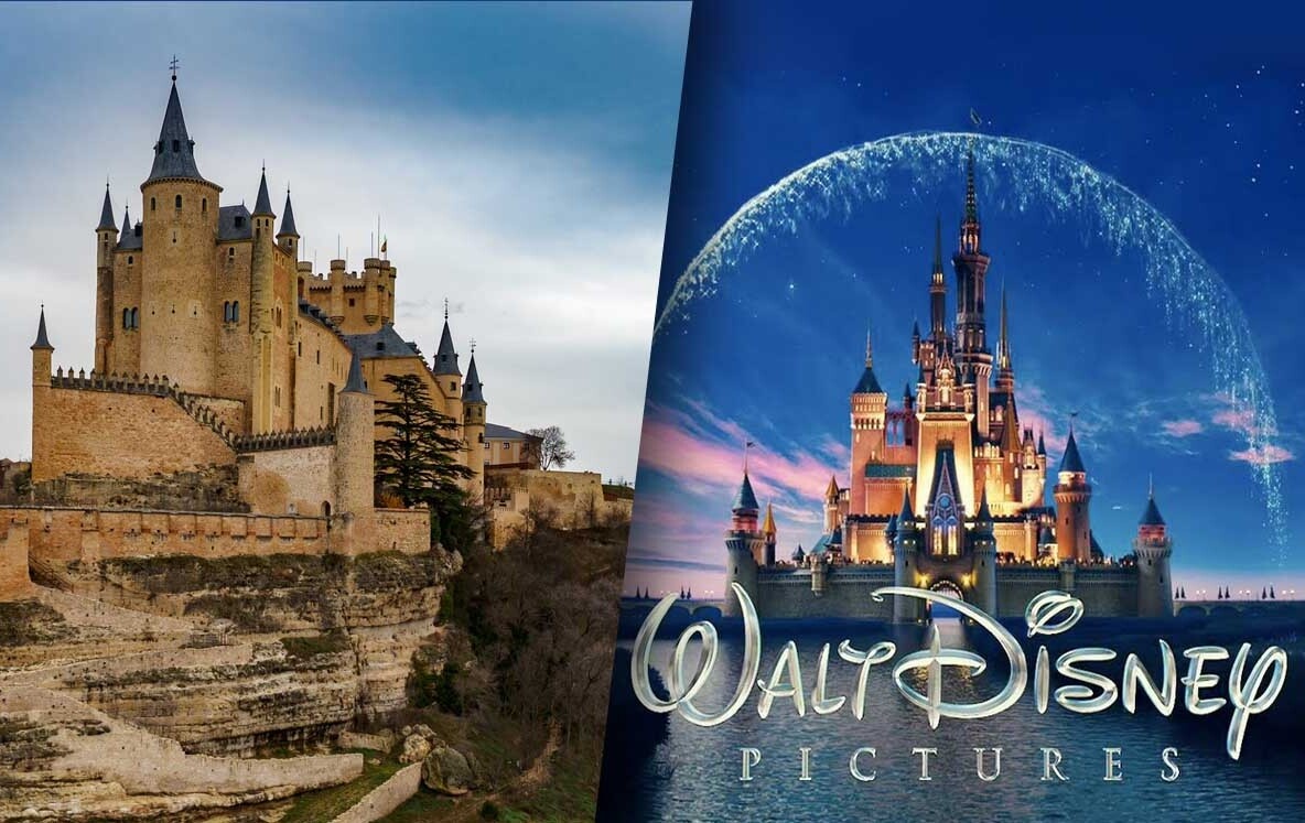 Дворец Алькасар в Сеговии и заставка к работам студии Уолта Диснея (фото: chicmagazine.com) 