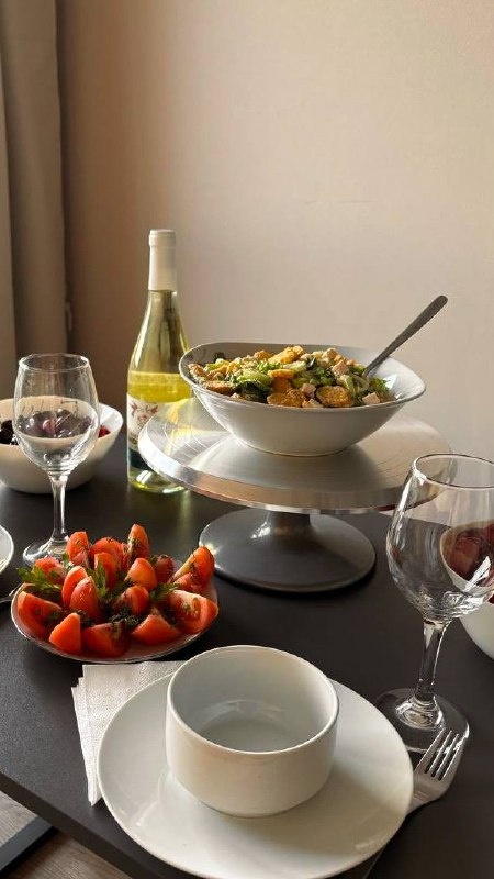 Мой вариант сервировки салата на праздничном столе