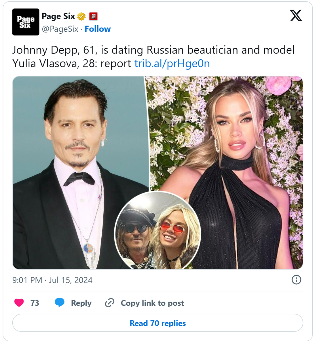 @PageSix подчёркивает, что Джонни 61, а Юле 28