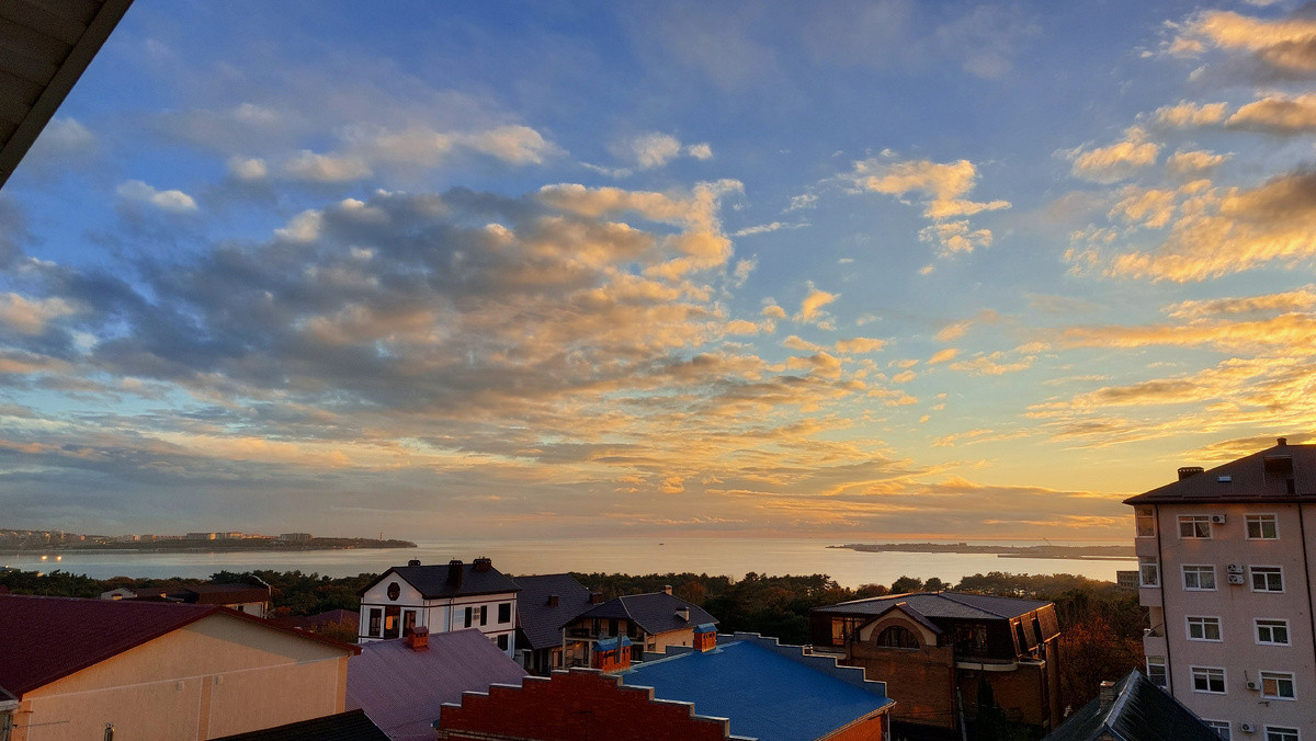 закат.вид с балкона.