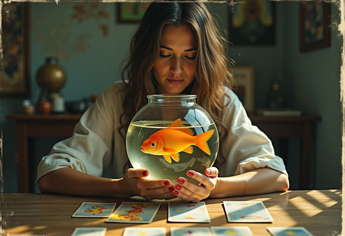 Расклад на картах Таро для Рыб на 2025 год. Иллюстрация — Звёзды над городом