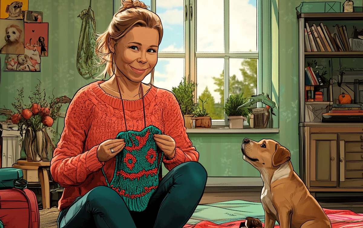    vyazanie_dlya_zhivotnykh_svyter_dlya_sobaki Ленивое Вязание