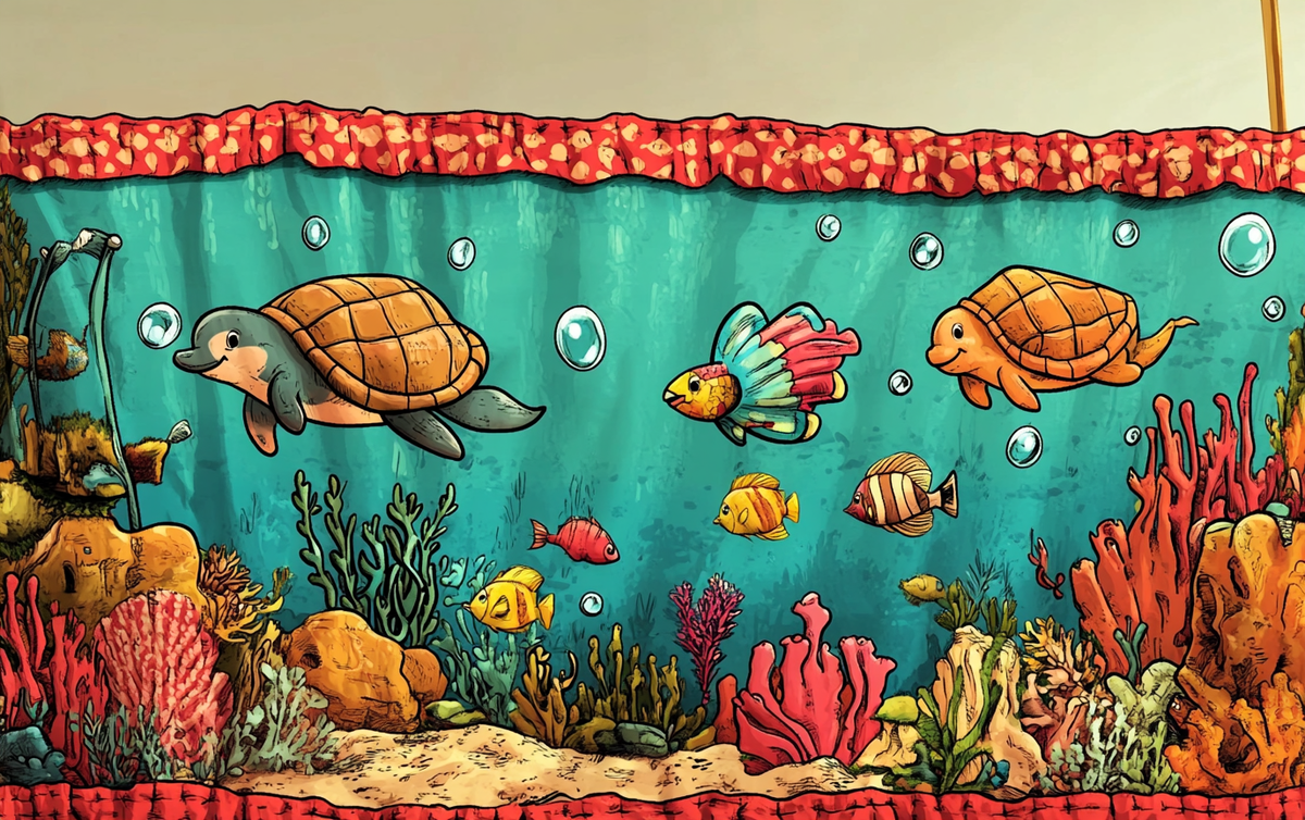    плед-для-детей-с-морскими-узорами Ленивое Вязание