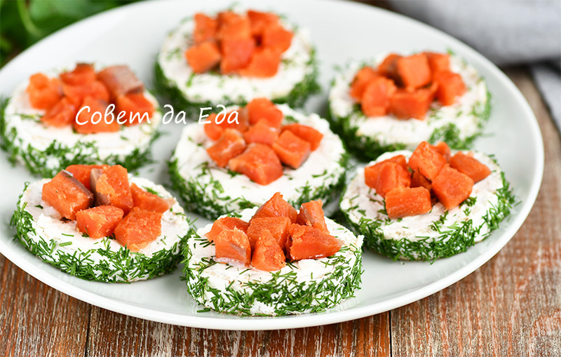 Быстрые праздничные бутерброды с красной рыбой (отличное сочетание продуктов)