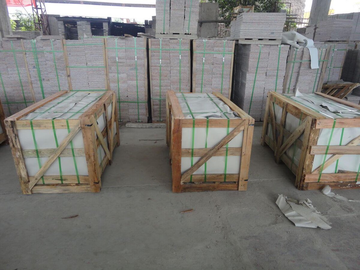 Китайский гранит на производстве