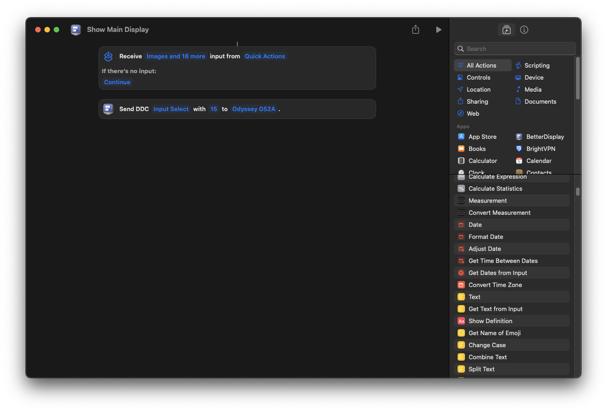 Добавим новую команду для переключения на основной монитор