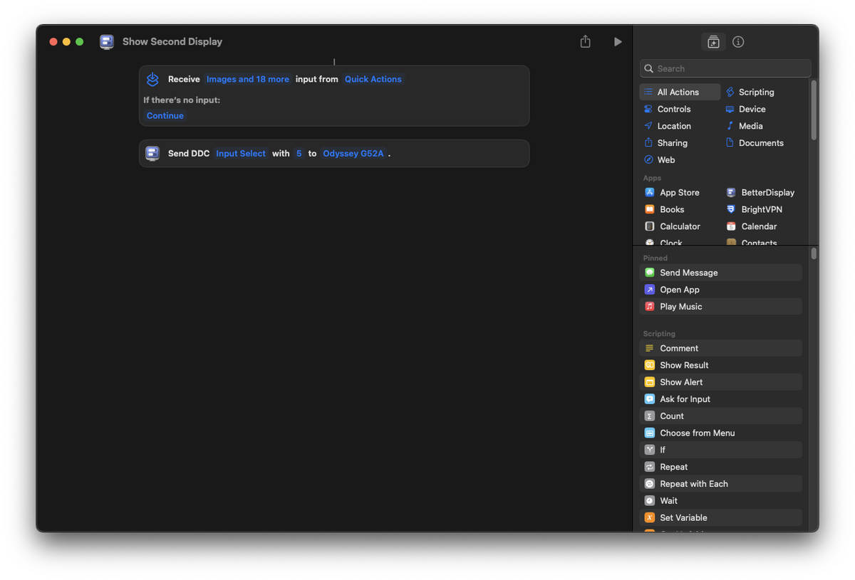 Добавим новую команду для переключения на второй монитор