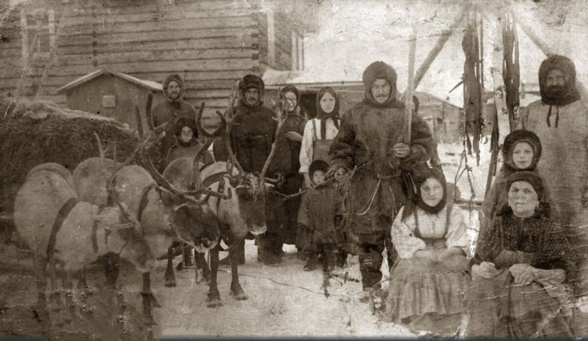Оленеводы-коми, старое фото