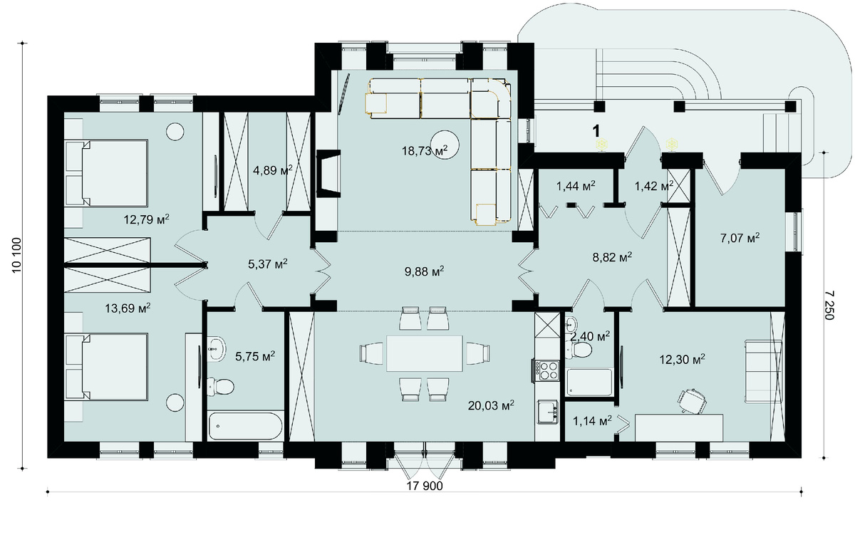 Увеличенный дом. От этого решения отказались