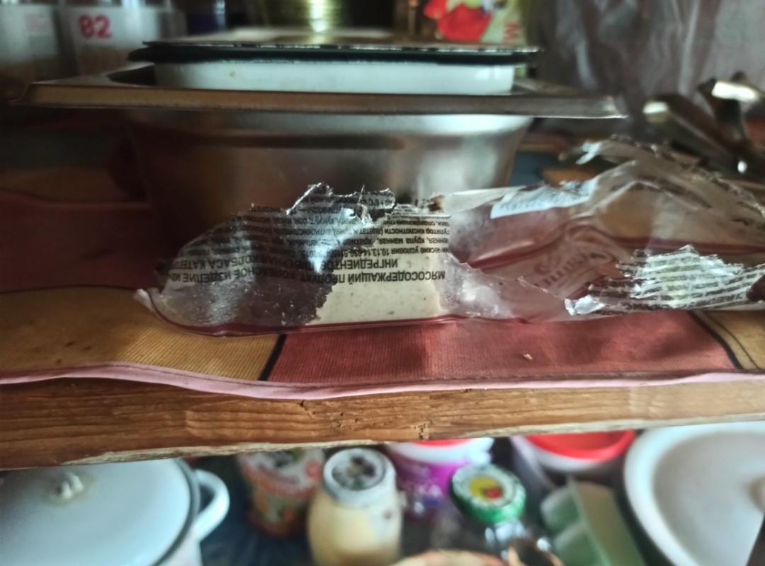 То, что осталось от ливерной колбасы...😲