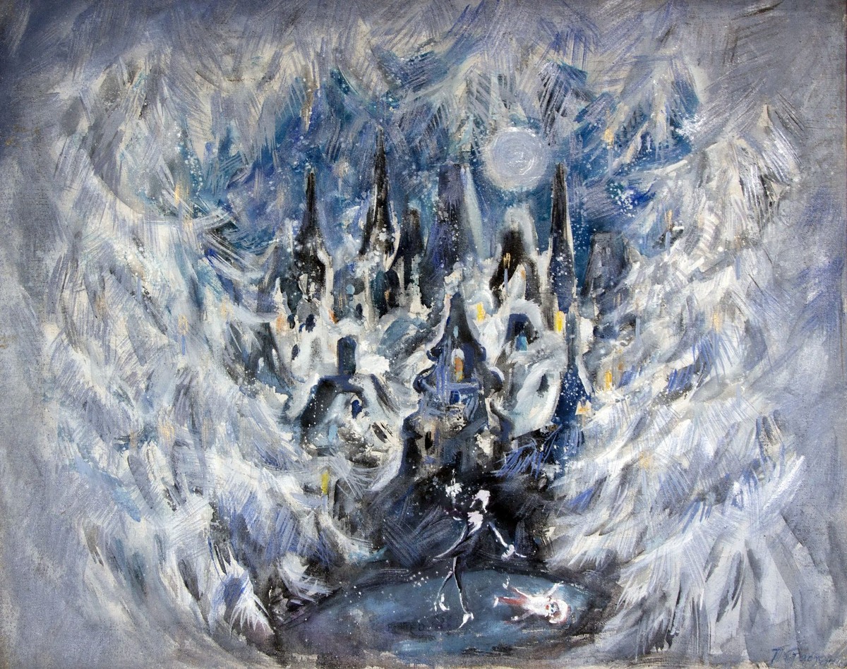 И. Старженецкая Эскиз декорации «Занавес» к балету «Щелкунчик», 1978 г. Источник изображения: www.culture.ru