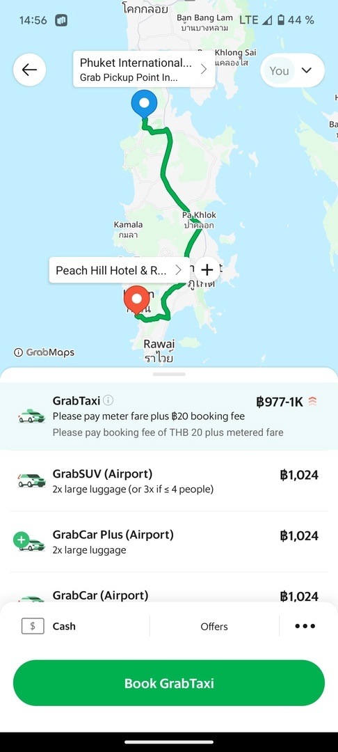 скрин из приложения Grab