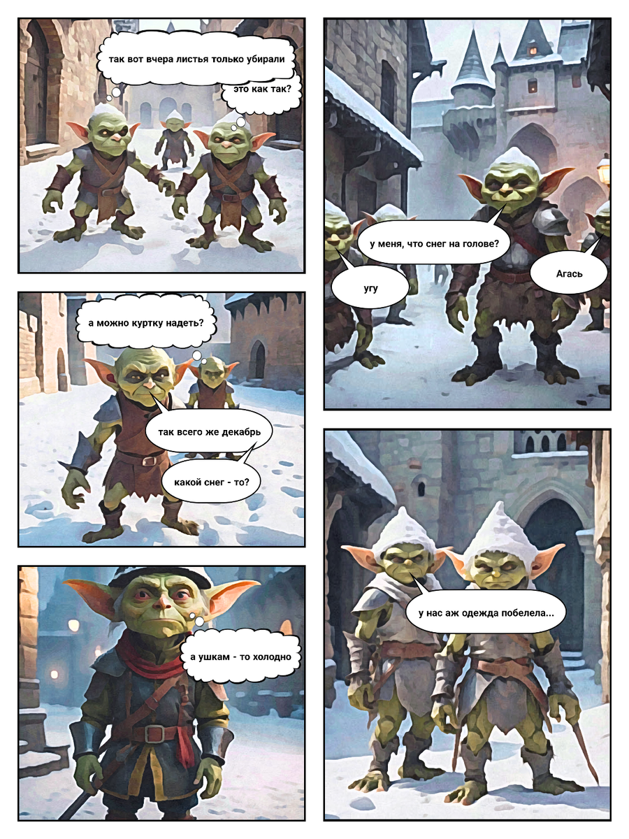 А переодеться к зиме не успели... 