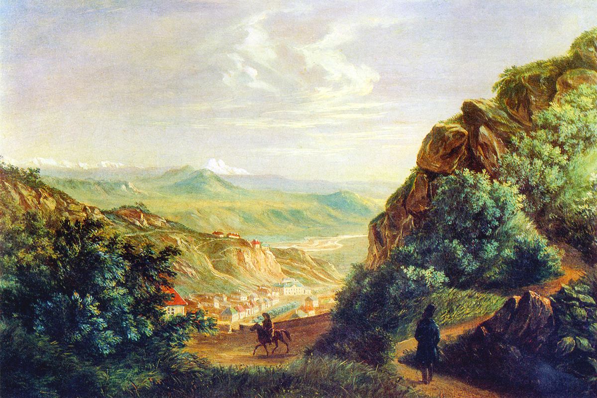 Михаил Лермонтов. Вид Пятигорска, 1837-1838 гг.