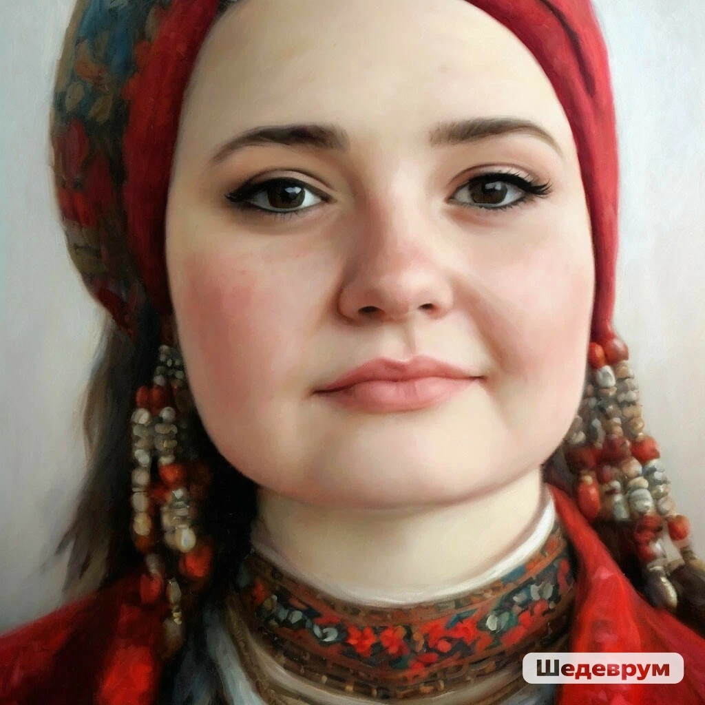 Для обложки. Сгенерино нейросетью в стиле картин Сычкова, так как у меня мордовские корни