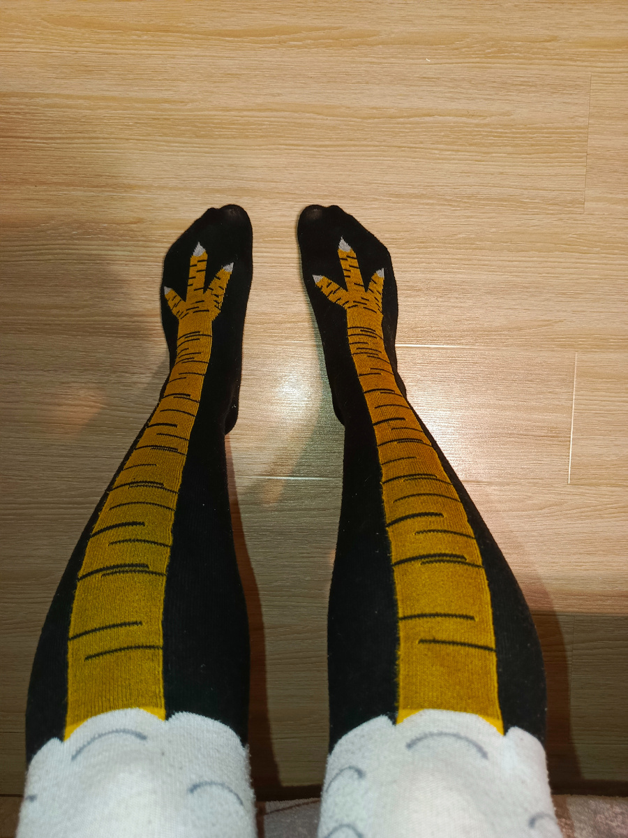 Когда болею, надеваю эти гольфы. ЕСЛИ ЧТО - У МЕНЯ ЛАПКИ 