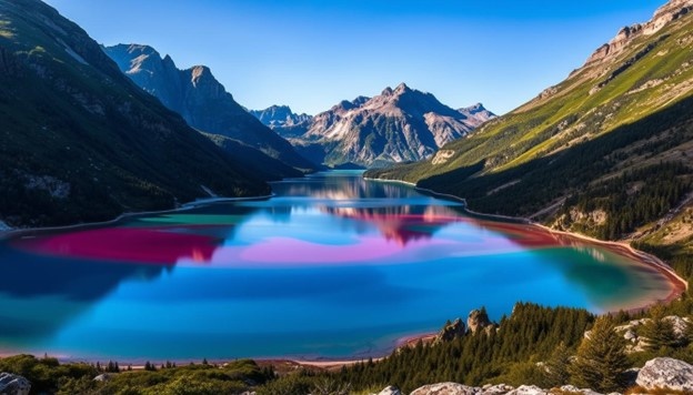 Семицветное озеро в Архызе