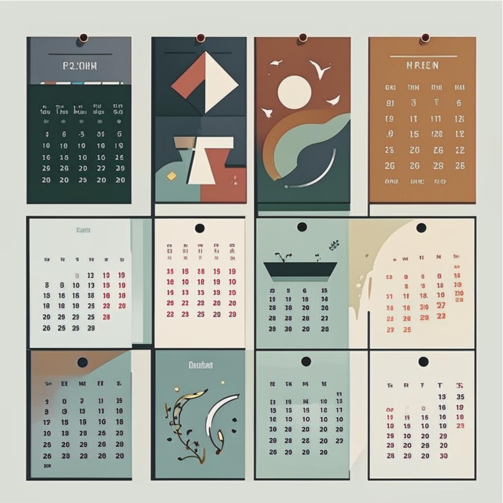 какой классный "календарь". Видимо, февраль, март и октябрь были такими выдающимися, что на дни недели там места просто не хватило