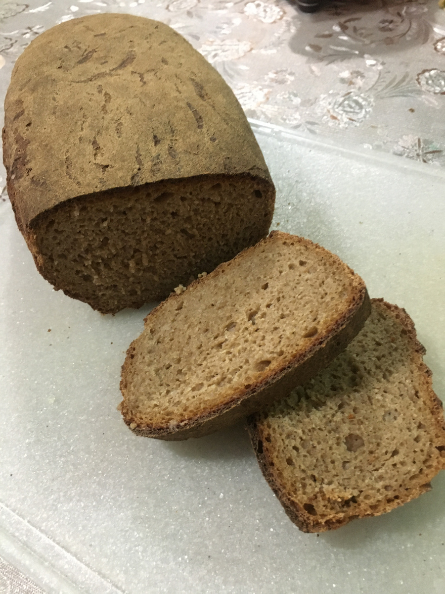 домашний ржано-пшеничный хлеб