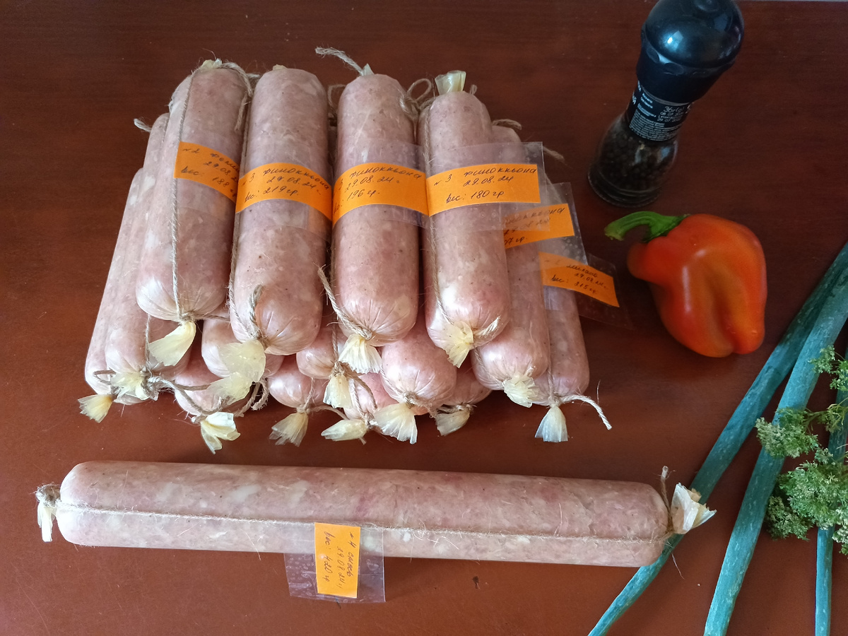 Домашняя сыровяленная колбаса