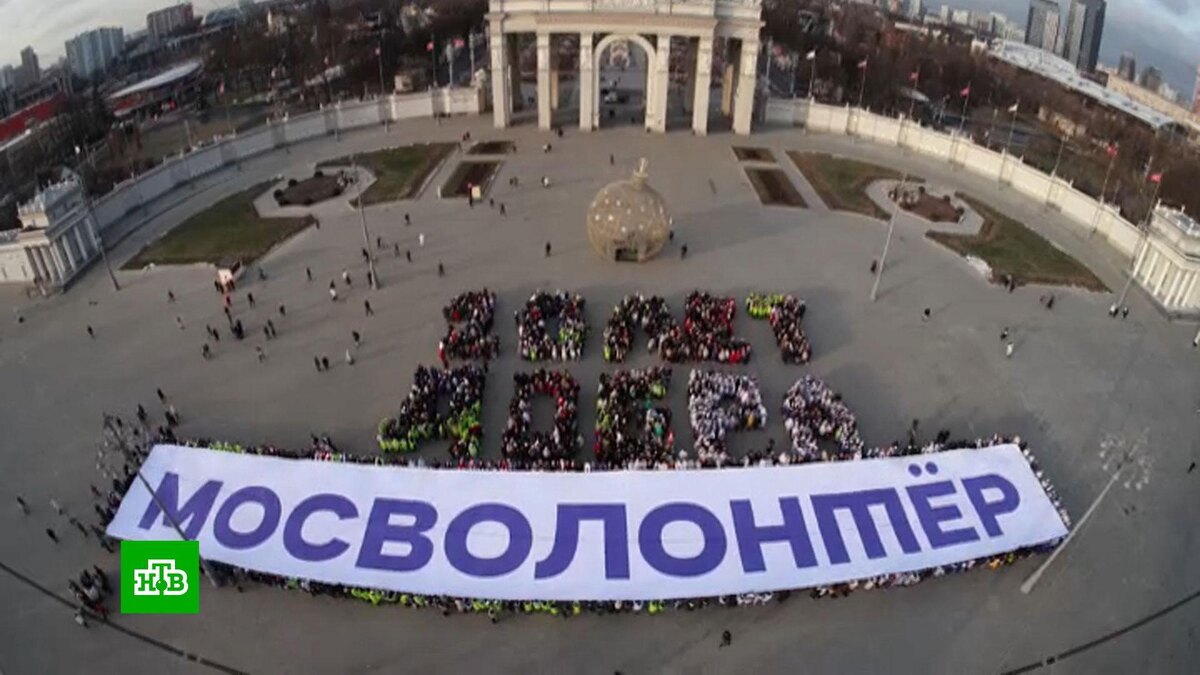    Столичные волонтеры провели массовый флешмоб