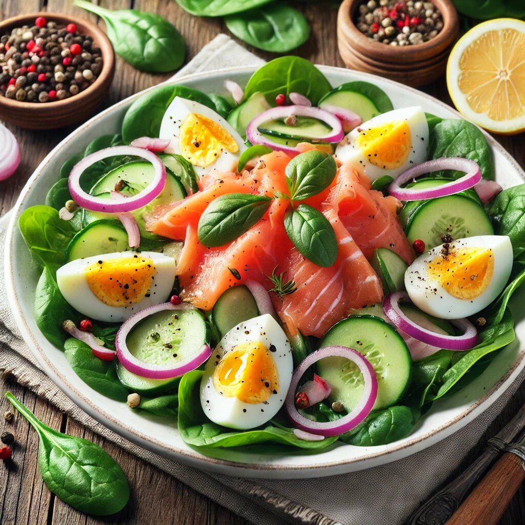 салат "Скандинавская свежесть с лососем"