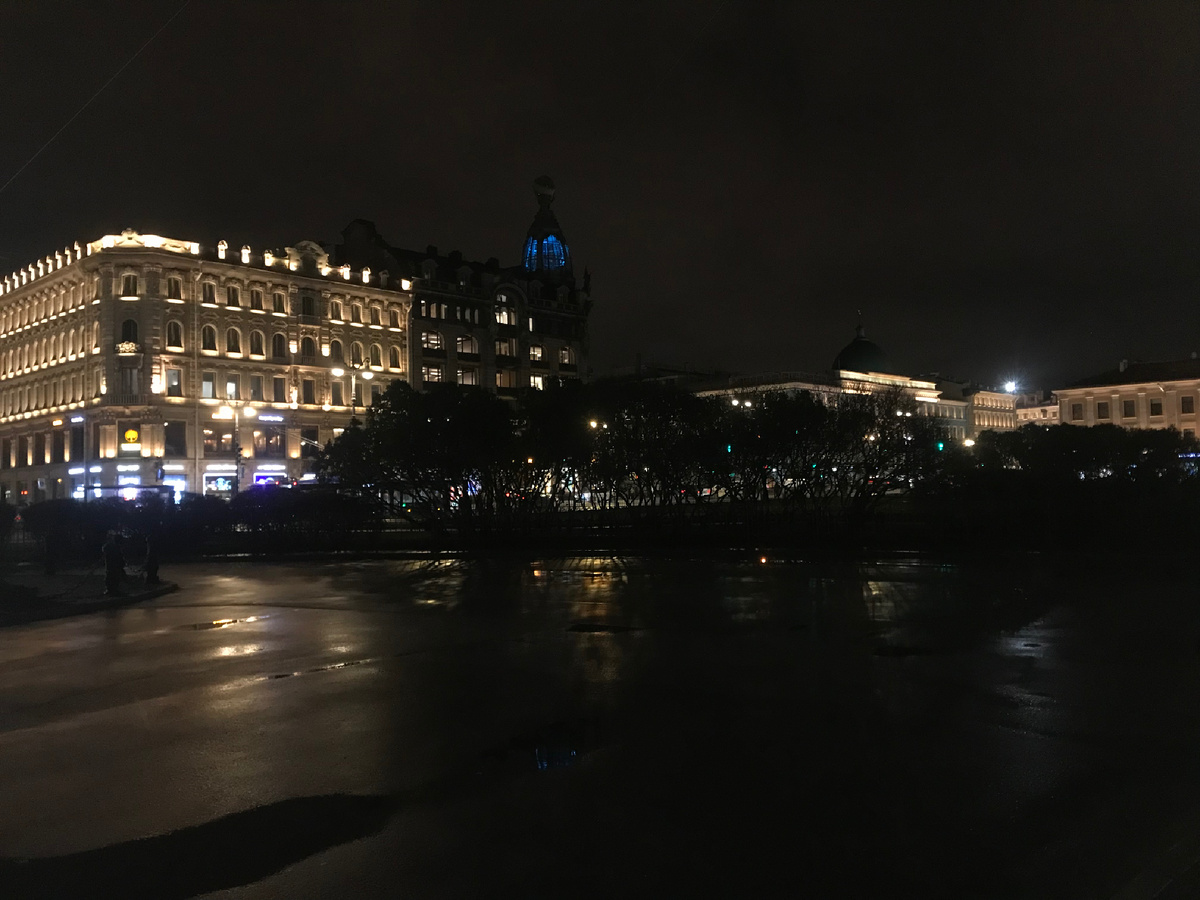 Ночной город. Дом Зингера. Фото автора