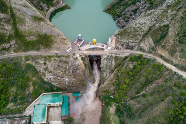 Гунибская ГЭС. Вид с высоты птичьего полета