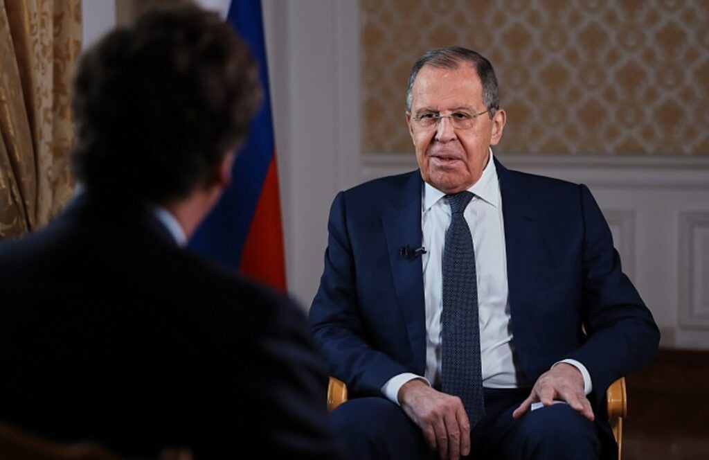    Глава МИД Сергей Лавров дал интервью известному журналисту Такеру Карлсону. Москва, 2024 год. Фото МИД России