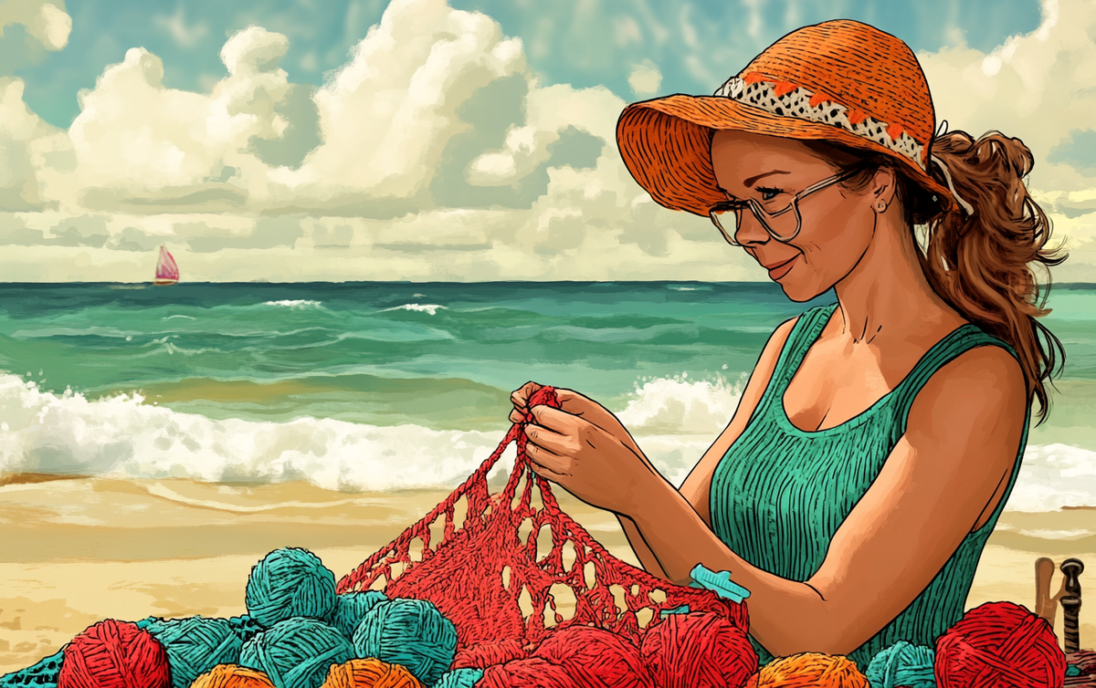    kak-svyazat-plyazhnyy-pled-kryuchkom Ленивое Вязание