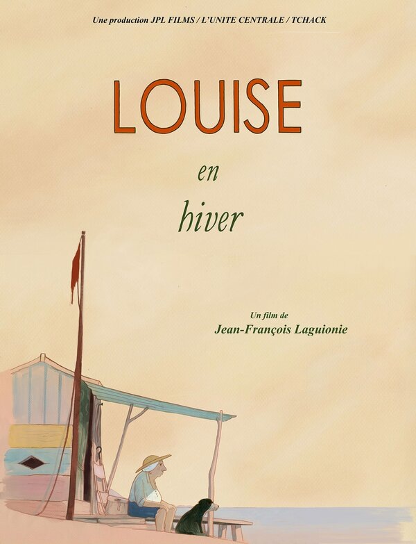 Это постер. На нём старушка Луиза и пёс Дедуля. Вид сбоку.