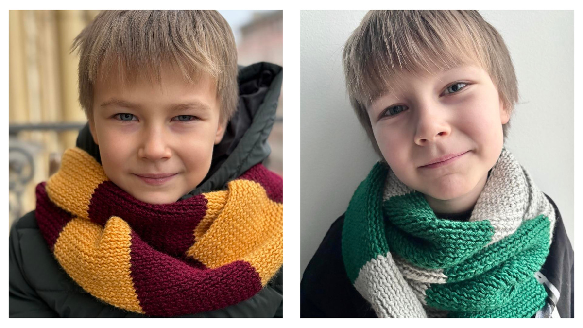 шарф Гриффиндор - шарф Слизерин