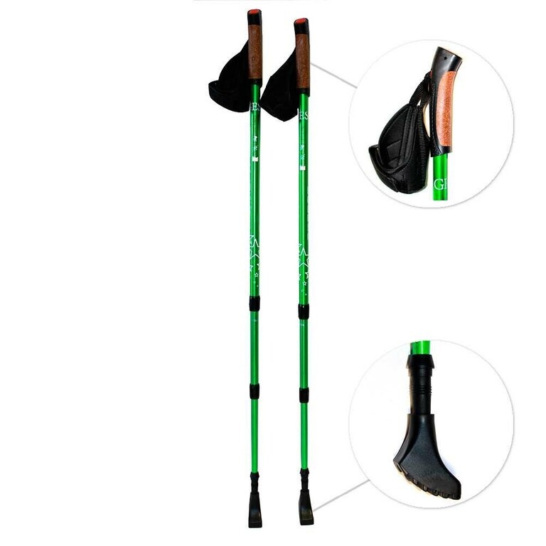 Палки для скандинавской CLASSIC WALKER, трехсекционные, зеленые