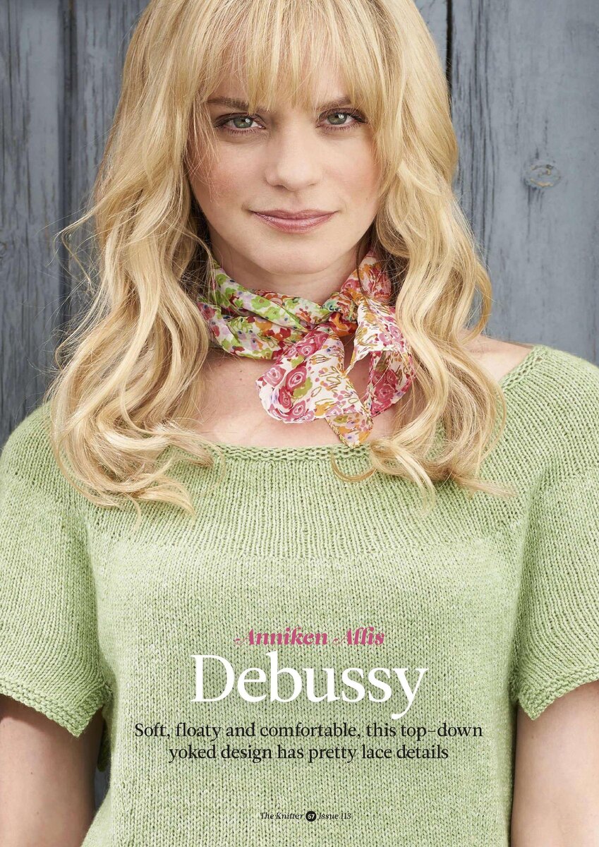 Топ с разрезами на рукавах спицами