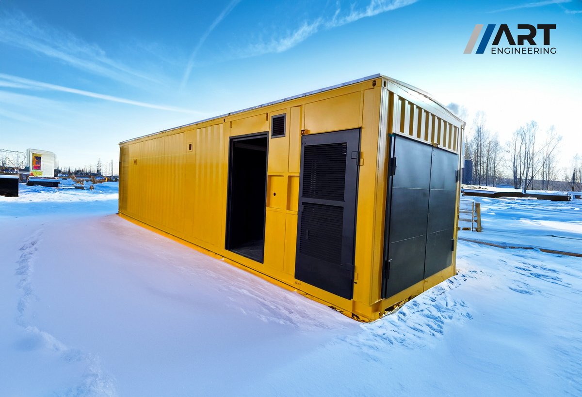 Фотография: конструктив МЦОД, готовый к монтажу систем жизнеобеспечения