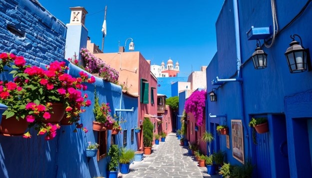 Шефшауэн - это уникальный город в Марокко.